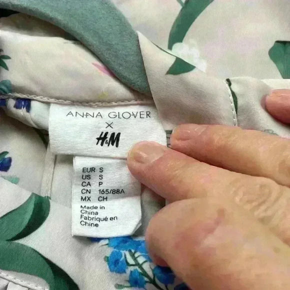 H&M Anna Glover Dress Size Small Floral - Picture 8 of 10